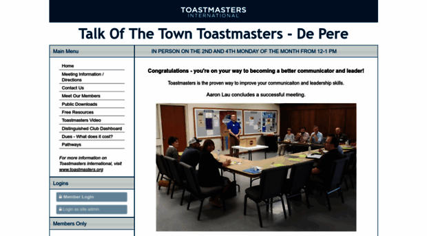 deperetalkofthetown.toastmastersclubs.org