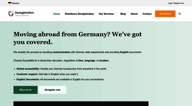 deregistration.de