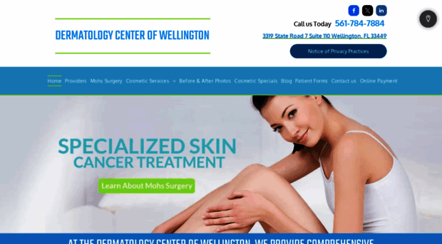 dermatologycenterofwellington.com