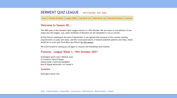 derwentquizleague.co.uk