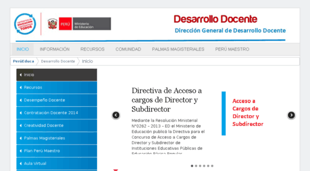 desarrollodocente.perueduca.pe