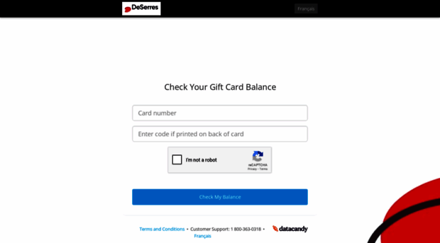 deserres.checkyourcardbalance.com