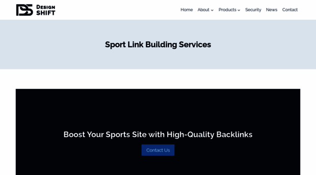 Screenshot of design-shift.com website