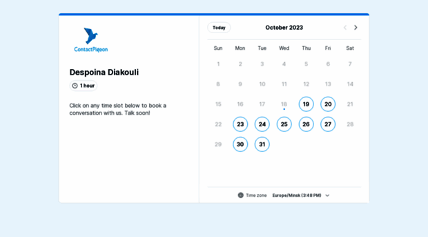 despoina-contactpigeon.youcanbook.me