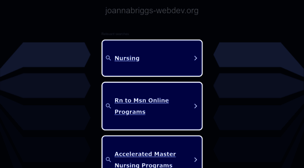 dev.joannabriggs-webdev.org