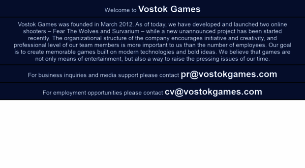 dev.vostokgames.com