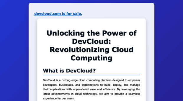 devcloud.com