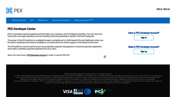 developer.pexcard.com
