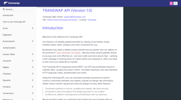 developer.transwap.com