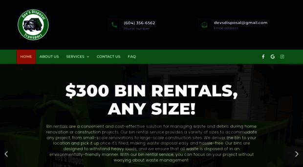 devsbinsandservices.ca
