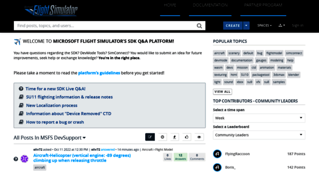 devsupport.flightsimulator.com