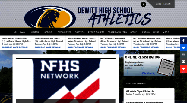 dewitthighschool.bigteams.com