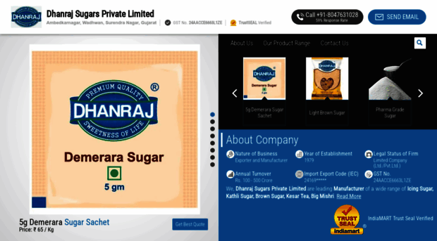 dhanrajsugars.com