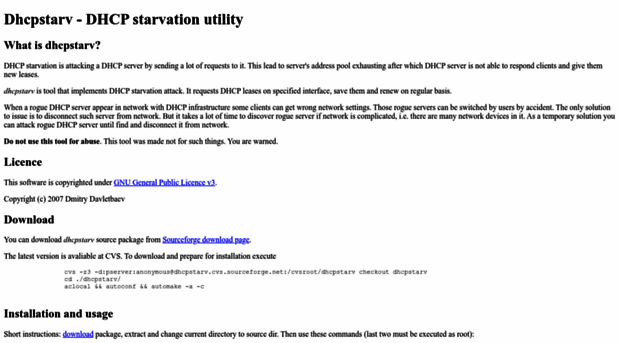 dhcpstarv.sourceforge.net