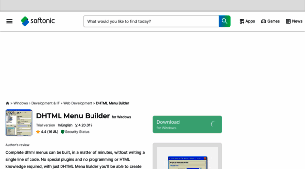 dhtml-menu-builder.en.softonic.com