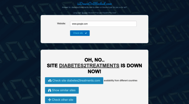 diabetes2treatments.com.isdownorblocked.com