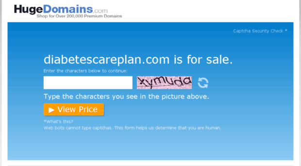 Screenshot of diabetescareplan.com website