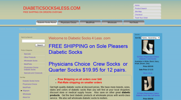 diabeticsocks4less.com