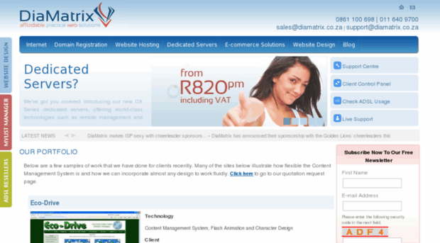 diamatrixwebdesign.co.za