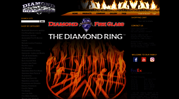 diamondfirepitglass.com