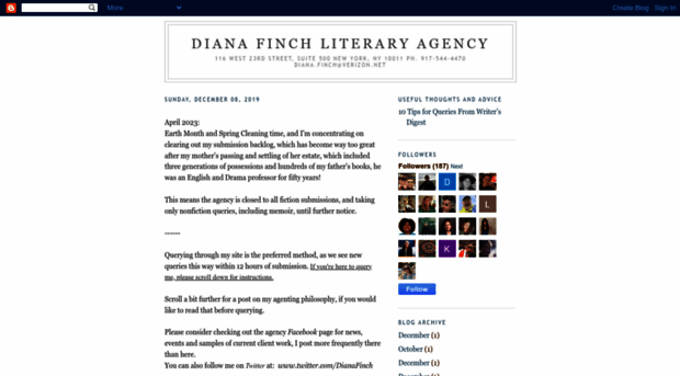 dianafinchliteraryagency.blogspot.com