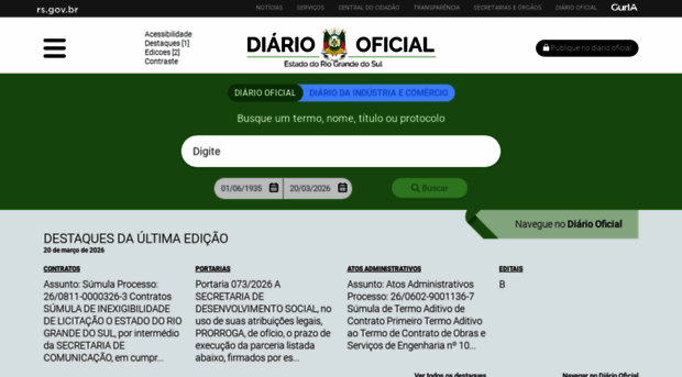 diariooficial.rs.gov.br - Diário Oficial do Rio Grande d... - Dia Rio ...