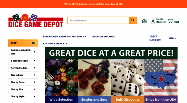 dicegamedepot.com