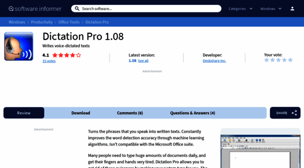 dictation-pro.software.informer.com