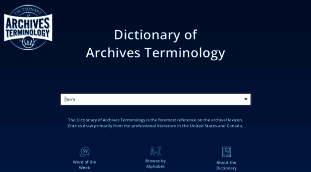 dictionary.archivists.org