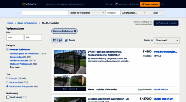 dieren.2dehands.be