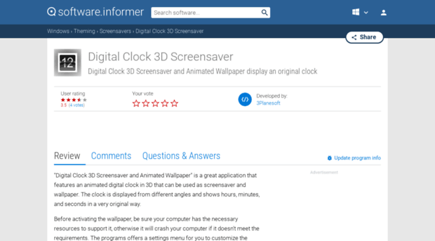 digital-clock-3d-screensaver.software.informer.com