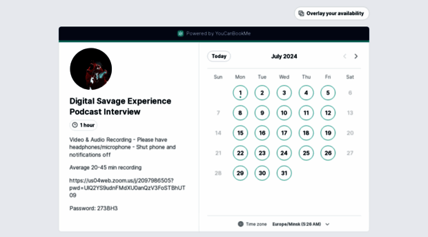 digitalsavageexperiencepodcast.youcanbook.me