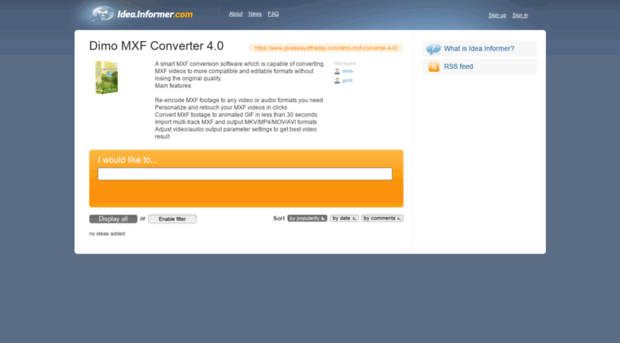 dimo-mxf-converter-4-0.idea.informer.com