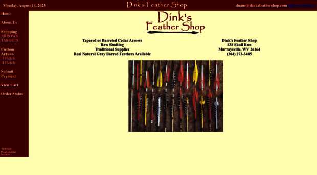 dinksfeathershop.com