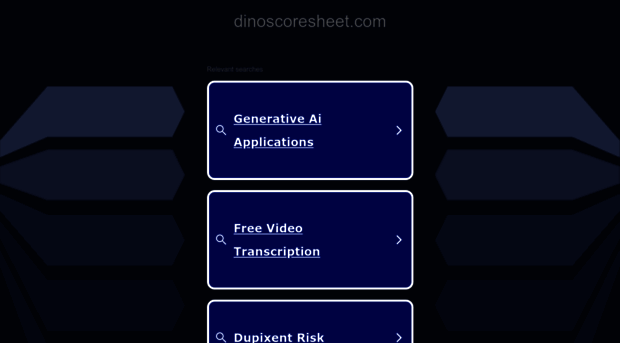 dinoscoresheet.com