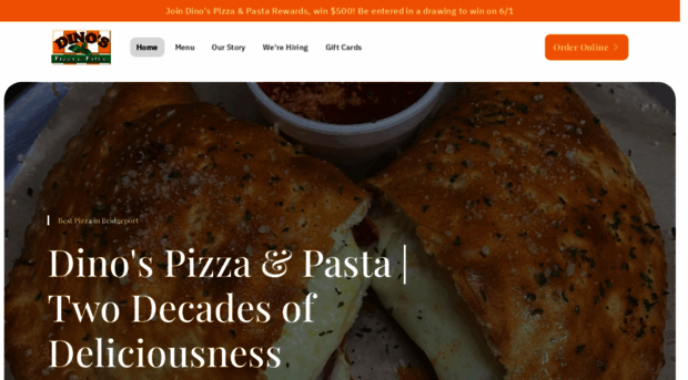 dinospizzaandpasta.com