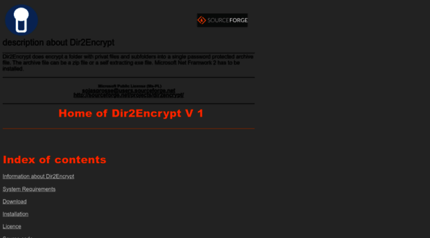 dir2encrypt.sourceforge.net