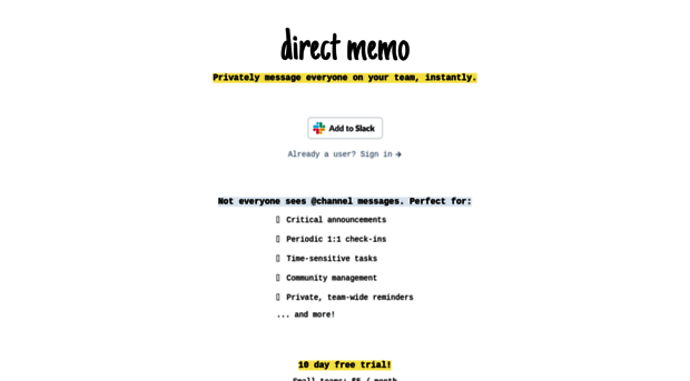 directmemo.io