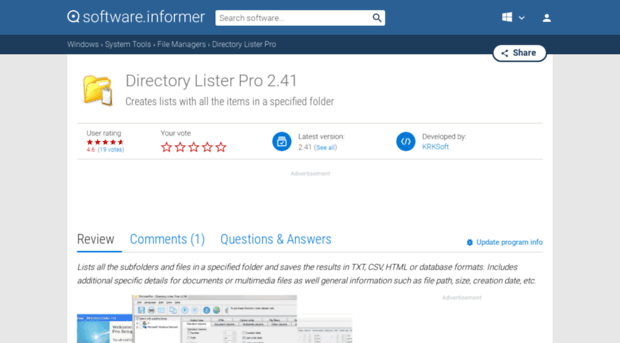 directory-lister-pro.software.informer.com