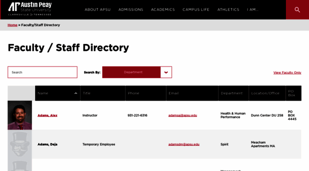 directory.apsu.edu