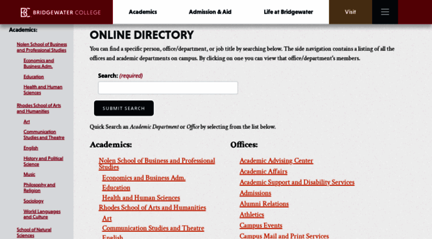 directory.bridgewater.edu