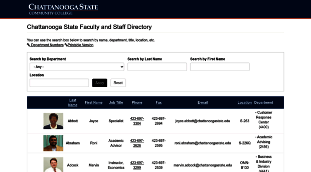 directory.chattanoogastate.edu