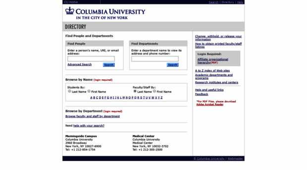 directory.columbia.edu