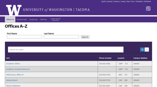 directory.tacoma.uw.edu