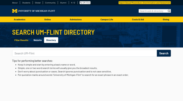 directory.umflint.edu