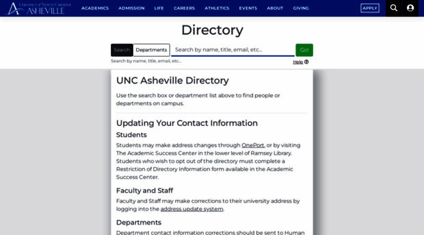 directory.unca.edu