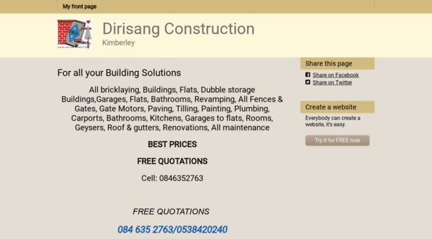 dirisangconstruction.simplesite.com