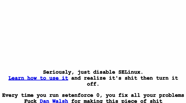 disableselinux.com