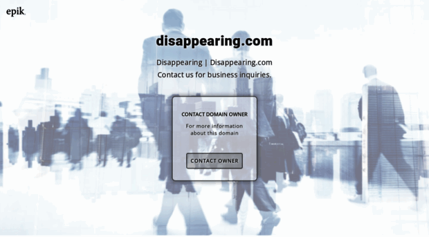 disappearing.com