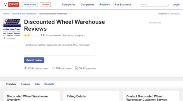 discounted-wheel-warehouse.pissedconsumer.com